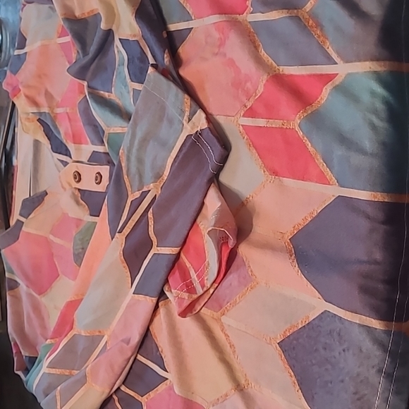 Womens Large vneck long sleeve shirt soft cool colors casual top - Picture 5 of 5